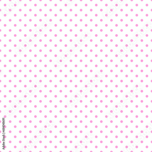 seamless background with pink dots on white background