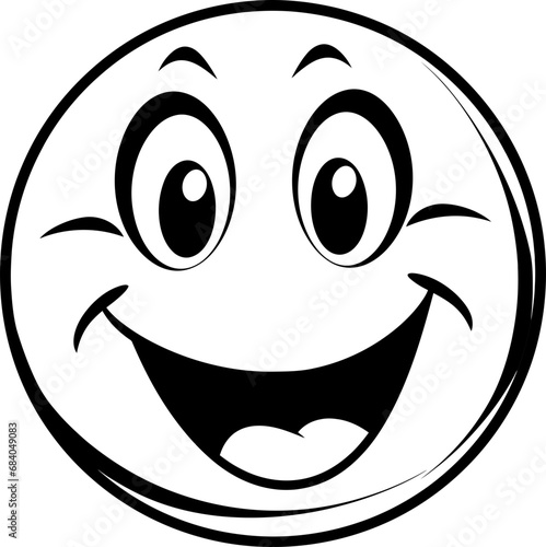 Wallpaper Mural Cute emoji coloring page black and white Torontodigital.ca