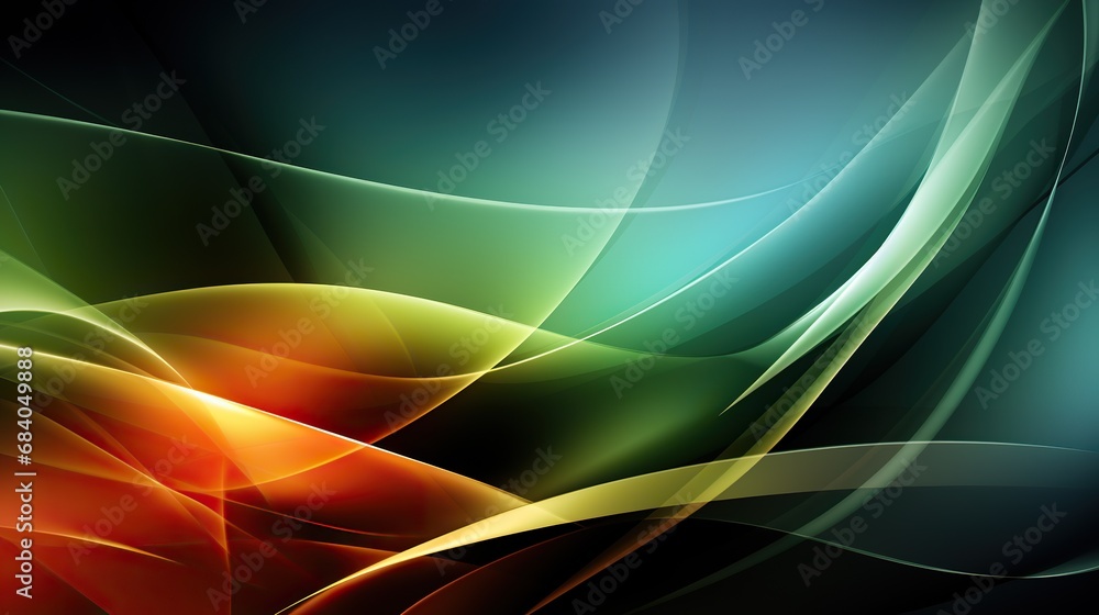 Obraz premium A picture of abstract background green, yellow and red Generative AI
