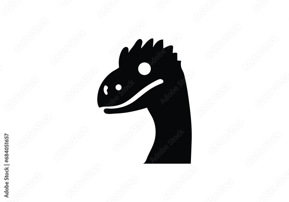 Allosaurus minimal style icon illustration design