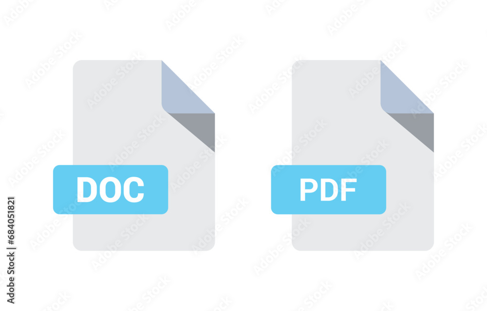 Document icon. Collection of vector symbol on white background. Vector illustration. Document icon. Collection of vector symbol on white background. Vector illustration.