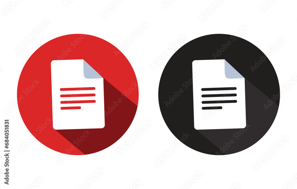 Document icon. Collection of vector symbol on white background. Vector illustration. Document icon. Collection of vector symbol on white background. Vector illustration.