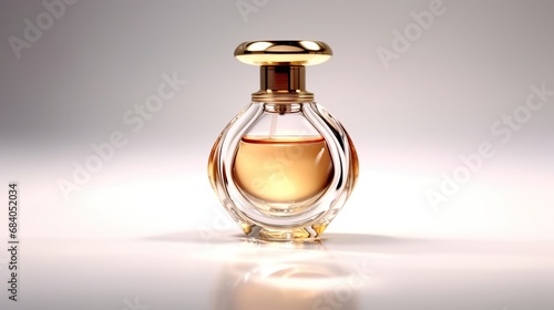 Perfume bottle isolated on white background. 3D illustration