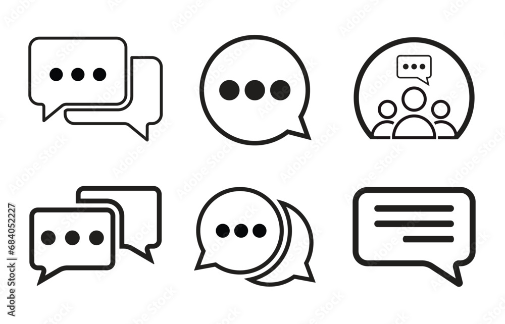 Message icon. Collection of vector symbol on white background. Vector illustration. Message icon. Collection of vector symbol on white background. Vector illustration.