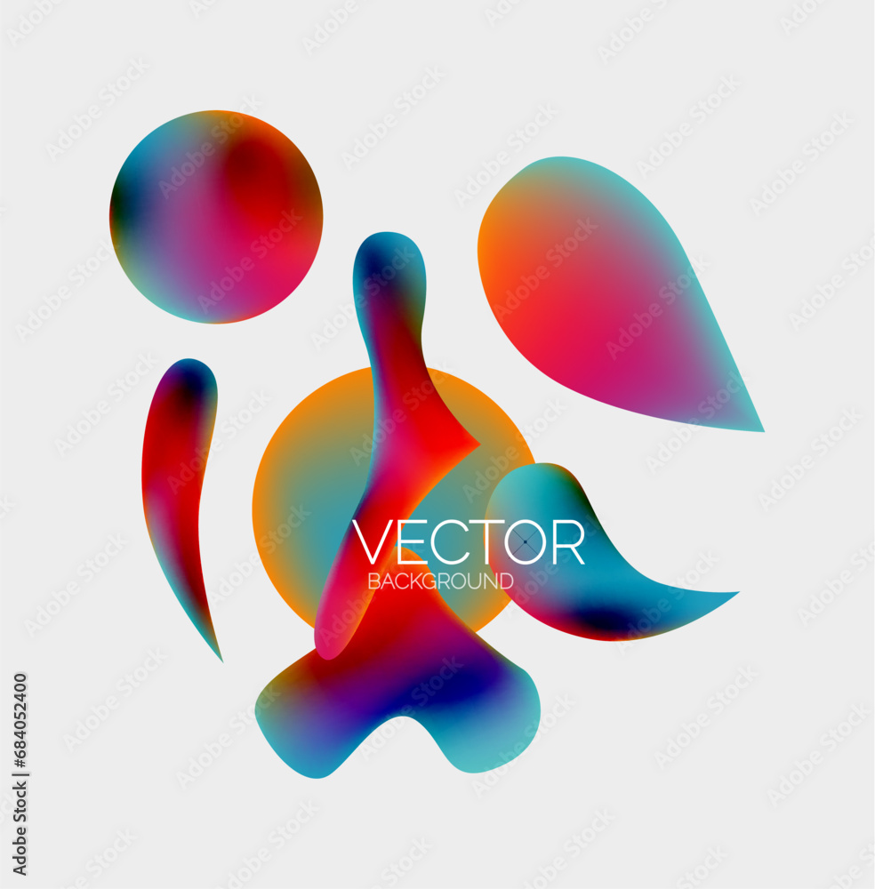 Vector abstract glowing shapes background Vector abstract glowing shapes background