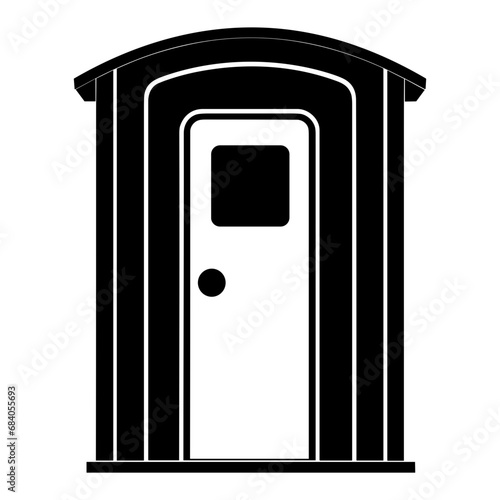 Simple Icon of Portable Toilet
