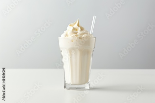 Photo of Vanilla Milkshake Creamy Vanilla Ice Cream Blended
