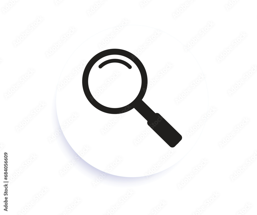 Magnifying glass or search icon. Collection of vector symbol on white background. Vector illustration. Magnifying glass or search icon. Collection of vector symbol on white background. Vector illustration.