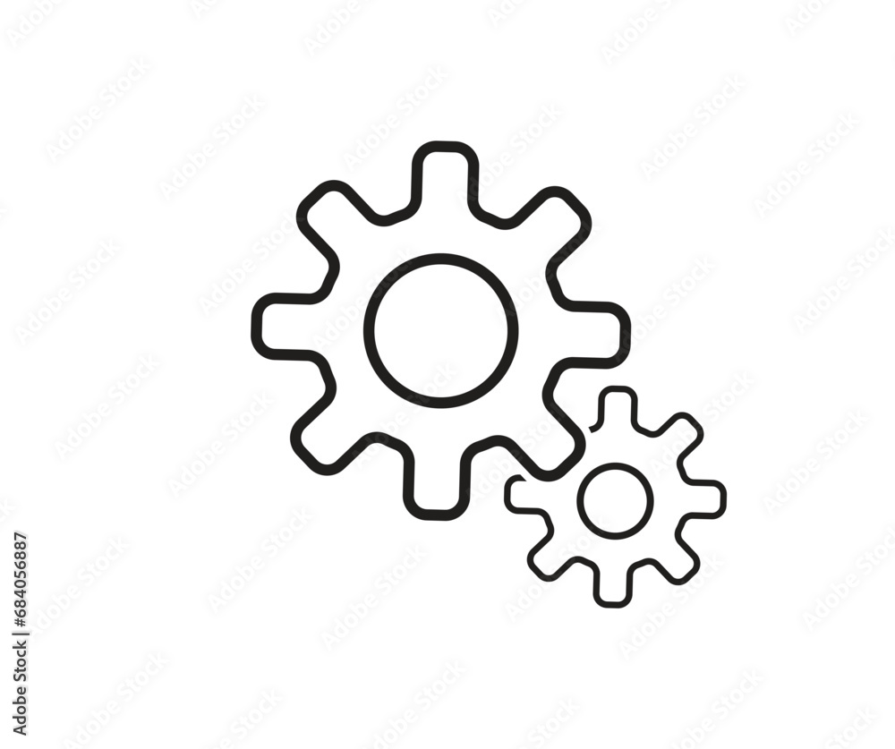 Setting icon. Collection of vector symbol on white background. Vector illustration. Setting icon. Collection of vector symbol on white background. Vector illustration.