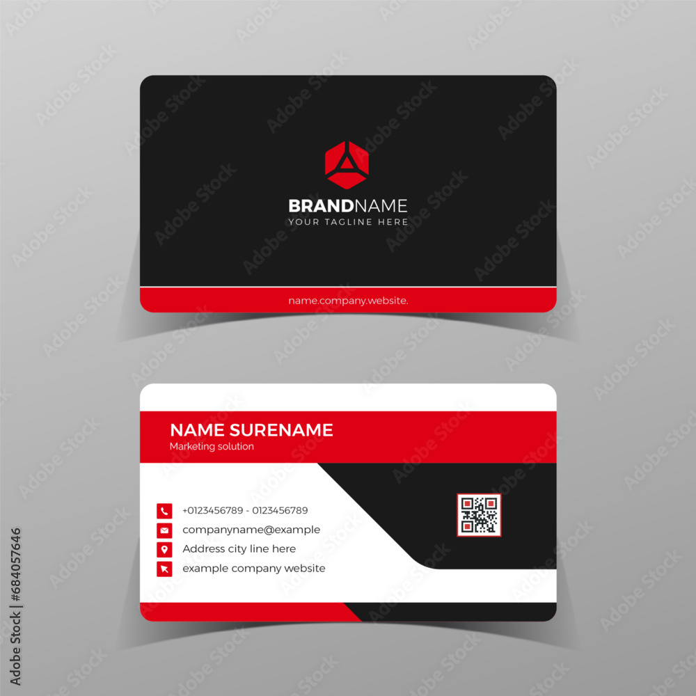 Modern Creative Design Business Card Template Illustration.