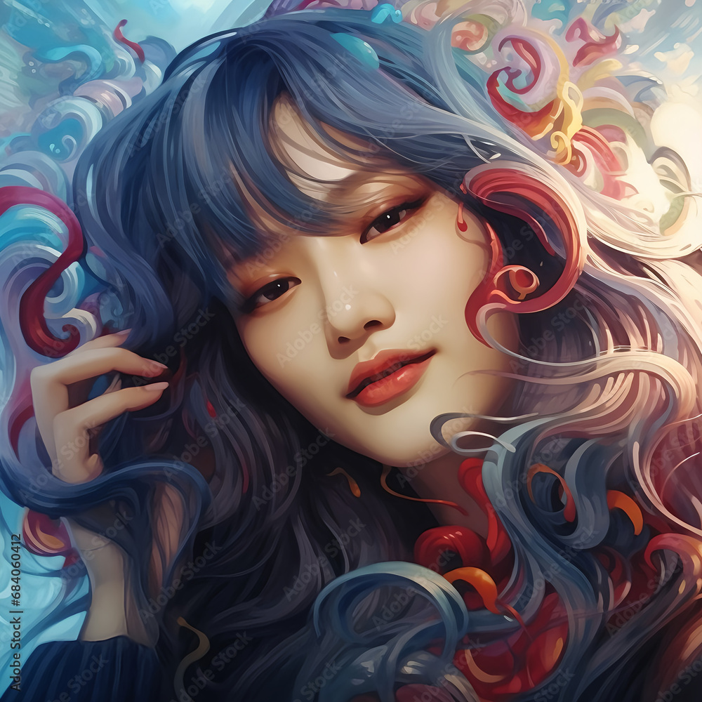Fototapeta premium My girlfriend - Generation AI