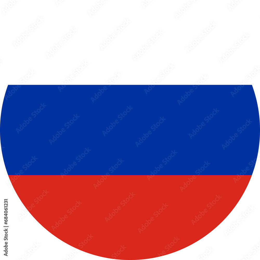 Ταπετσαρία Simple icon of russian flag in round or circle shape on transparent background