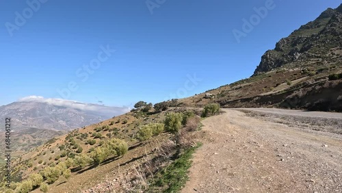 the Rif Mountains that surround Chefchaouen city in the northern Morocco-Chef Chaouen Jbel el kelaa peak 1616mnm