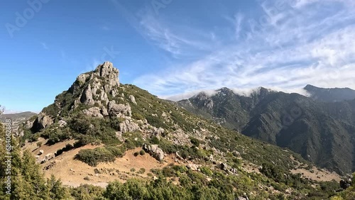 timelapse in the Rif Mountains that surround Chefchaouen city in the northern Morocco-Chef Chaouen Jbel el kelaa peak 1616mnm