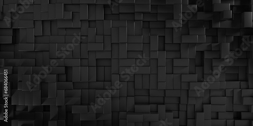 Black cube abstract texture background