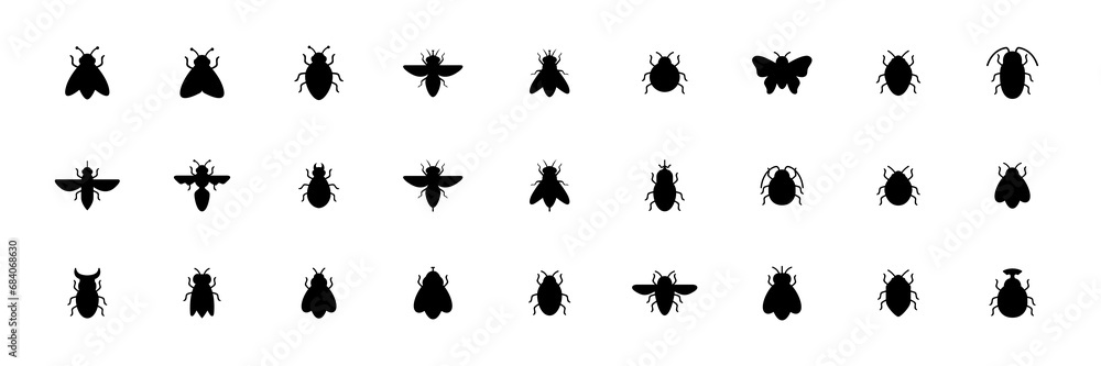 flying insect wings flat modern simple icon set collection logo design vector illustration flying insect wings flat modern simple icon set collection logo design vector illustration
