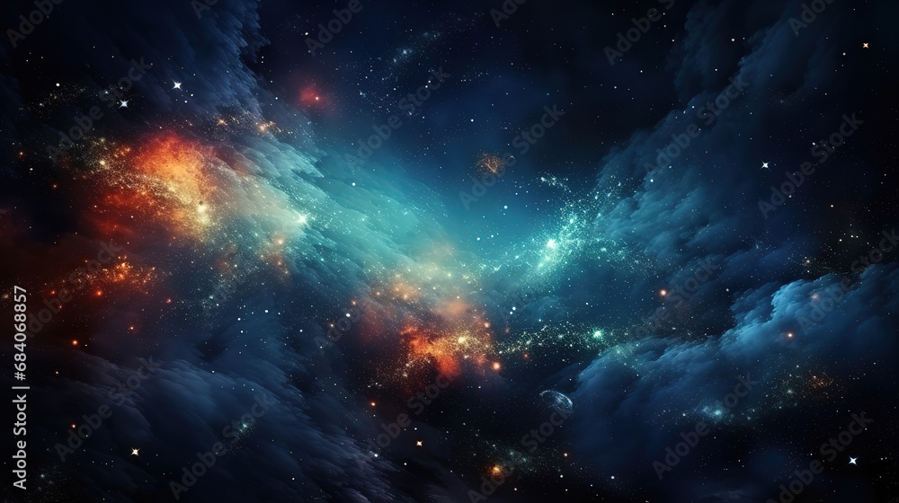 Amazing landscape of star covered night sky professional. Generative Ai
