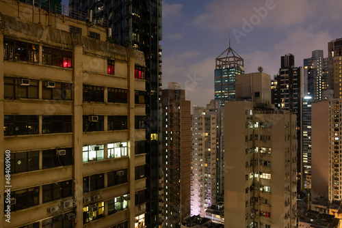 View from the hotel window during the quarantine stay in Hong Kong during the COVID-19 pandemic