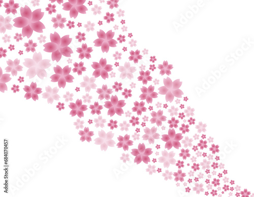 桜の花びらの背景イラスト ピンクのグラデーション背景
