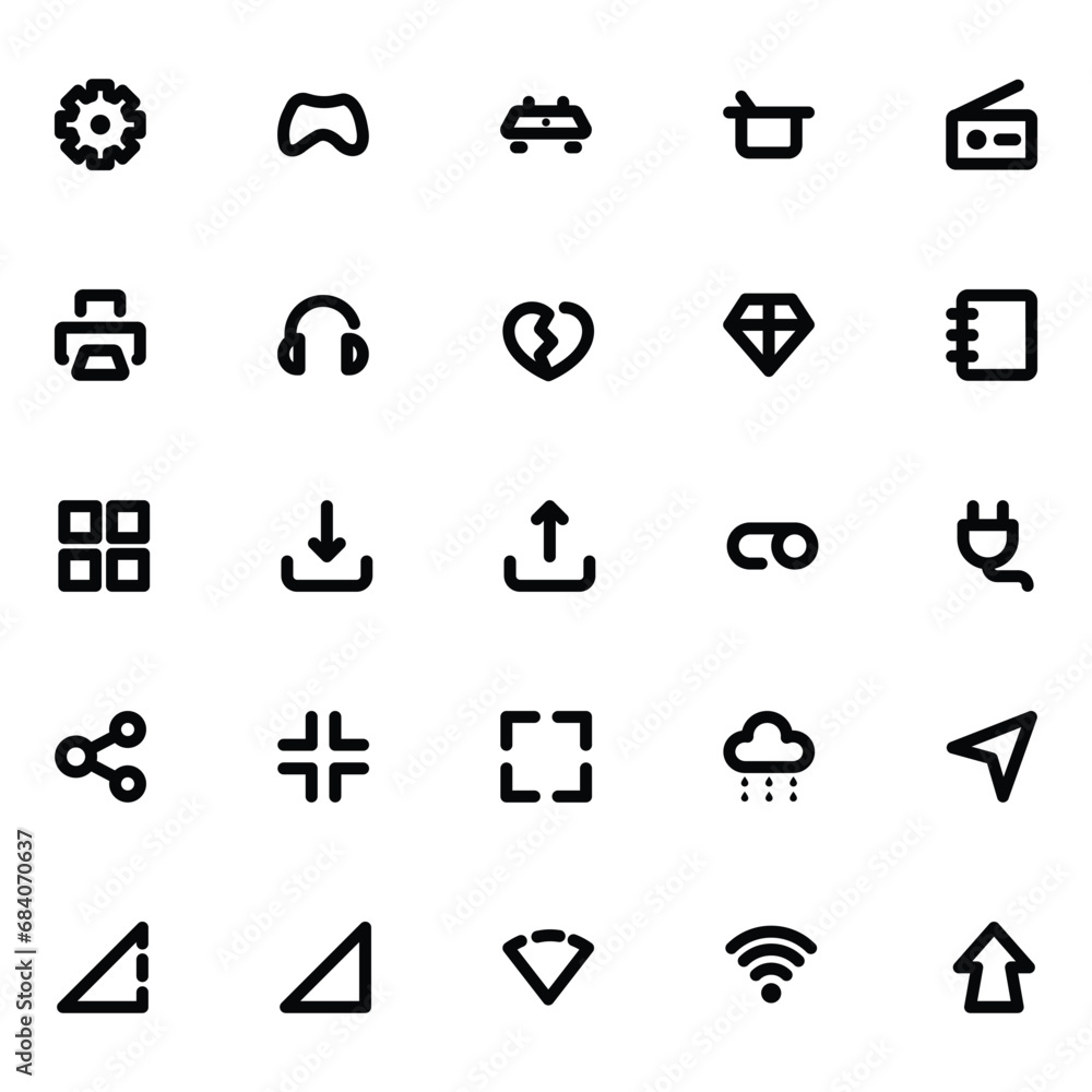 Outline icons for Mixed Outline icons for Mixed