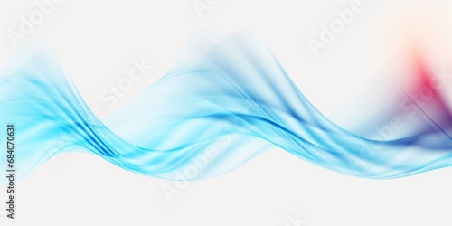 Air flow set of elements on a white background. Abstract light effect blowing from an air conditioner, purifier or humidifier. Dynamic blurred flow, Generative AI 