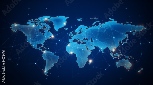 World map abstract technology vector background, circuit board world map concept.