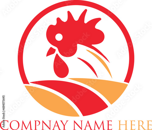 chicken hen cock logo design