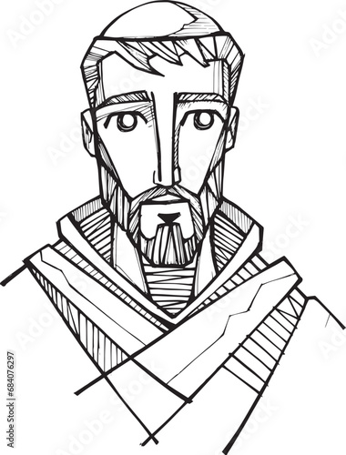 Saint Francis of Assisi illustration (ID: 684076297)