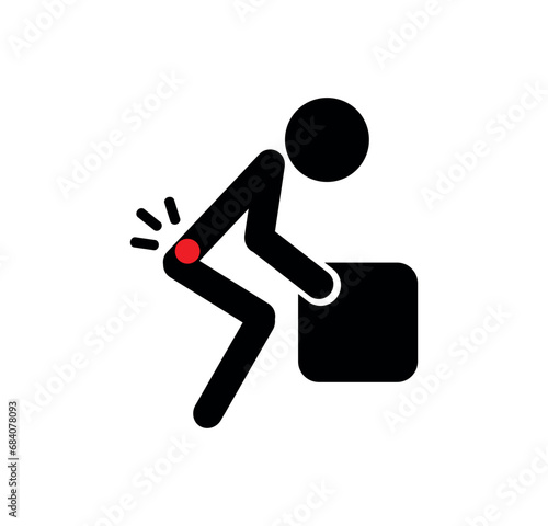 backache icon on white background