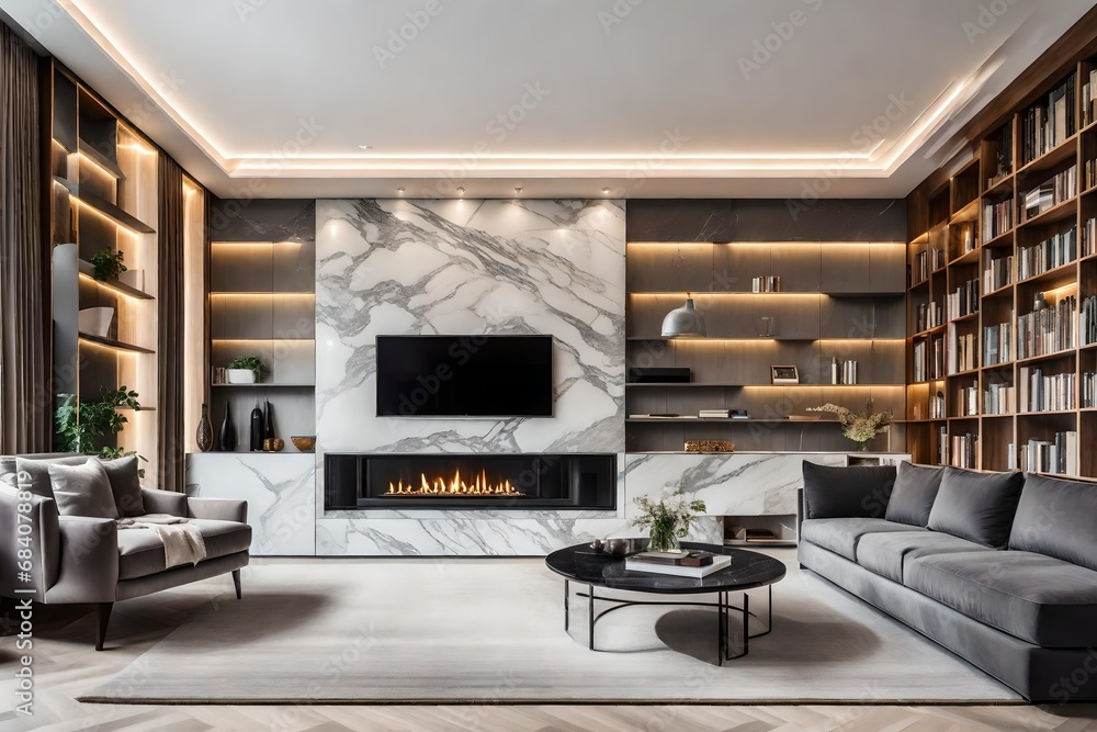 modern living room with fireplace modern living room with fireplace