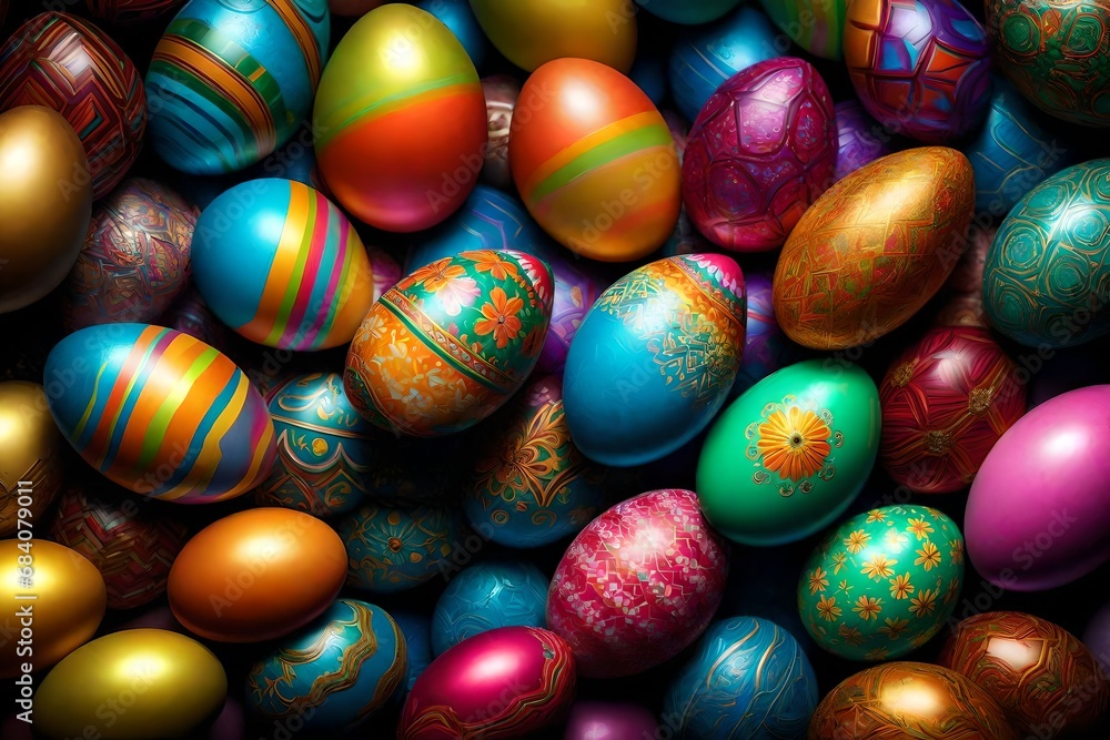 easter eggs in a nest easter eggs in a nest