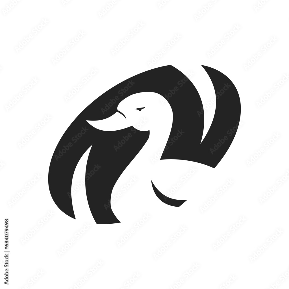 duck logo template Isolated. Brand Identity. Icon Abstract Vector graphic duck logo template Isolated. Brand Identity. Icon Abstract Vector graphic