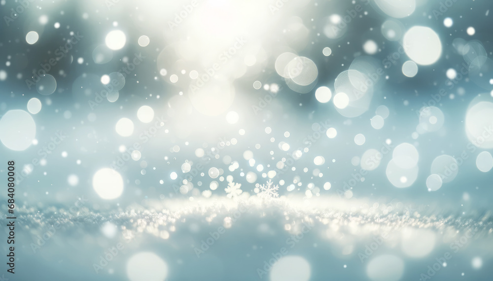 Twinkling lights on snow covered pine, winter wonderland. Christmas season enchantment concept. Generative AI
