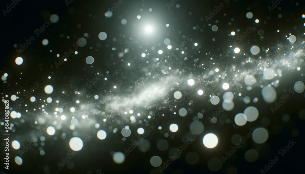 Mystical bokeh lights with stardust spread, magical night concept. Generative AI