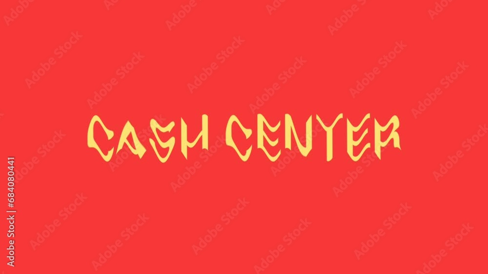 cash text animation concept decoder fade in effect cut out letters font