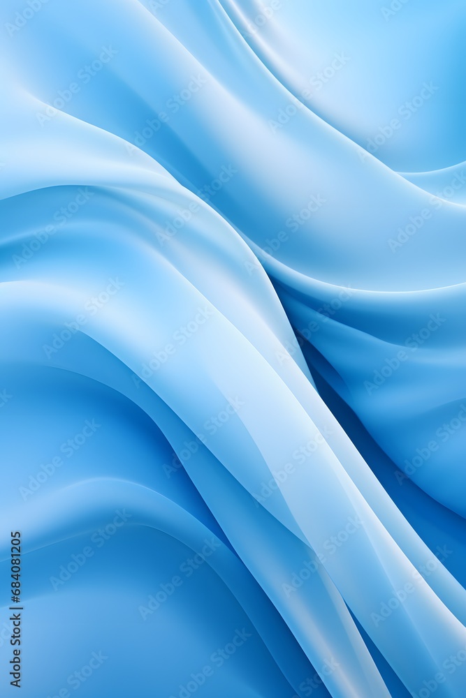 Serene Oceanic Waves in Blue and White Abstract Background for Design and Art Projects Generative AI