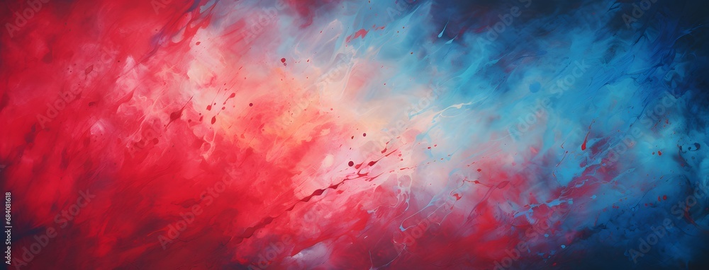 Vibrant Red and Blue Abstract Painting on Black Background - Modern Artwork for Interior Design and Decor Generative AI Vibrant Red and Blue Abstract Painting on Black Background - Modern Artwork for Interior Design and Decor Generative AI