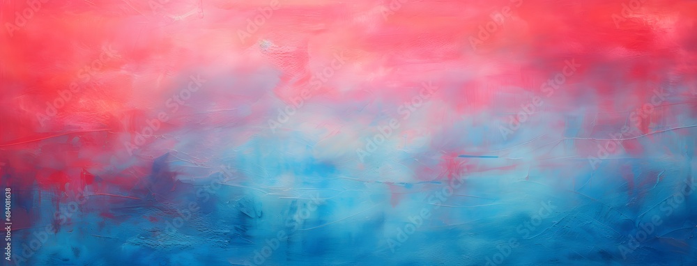 Abstract Red and Blue Brushstrokes on White Background - Colorful Contemporary Artwork for Interior Design Generative AI