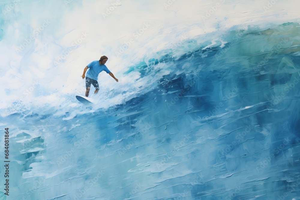 Thrilling Adventure A Skilled Surfer Riding the Waves of the Majestic Ocean Generative AI Thrilling Adventure A Skilled Surfer Riding the Waves of the Majestic Ocean Generative AI