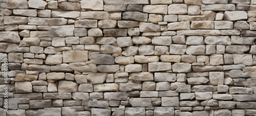 Rustic Stone Wall with Natural Rock Accents for Textured Backgrounds and Design Elements Generative AI