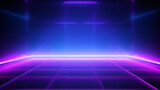 Abstract Background Neon Light Modern Illustration, Sci-fi Style with Glowing neon light,geometric design impulse equalizer chart in ultraviolet spectrum.