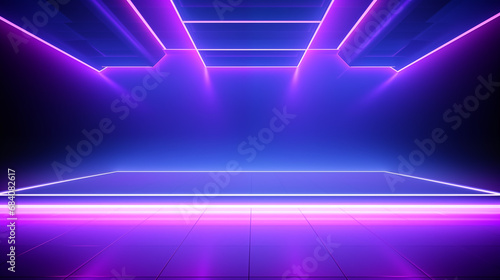 pink blue neon lines, geometric shapes, virtual space, ultraviolet light, 80's style, retro disco, fashion laser show, abstract background