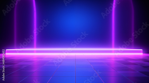 pink blue neon lines, geometric shapes, virtual space, ultraviolet light, 80's style, retro disco, fashion laser show, abstract background