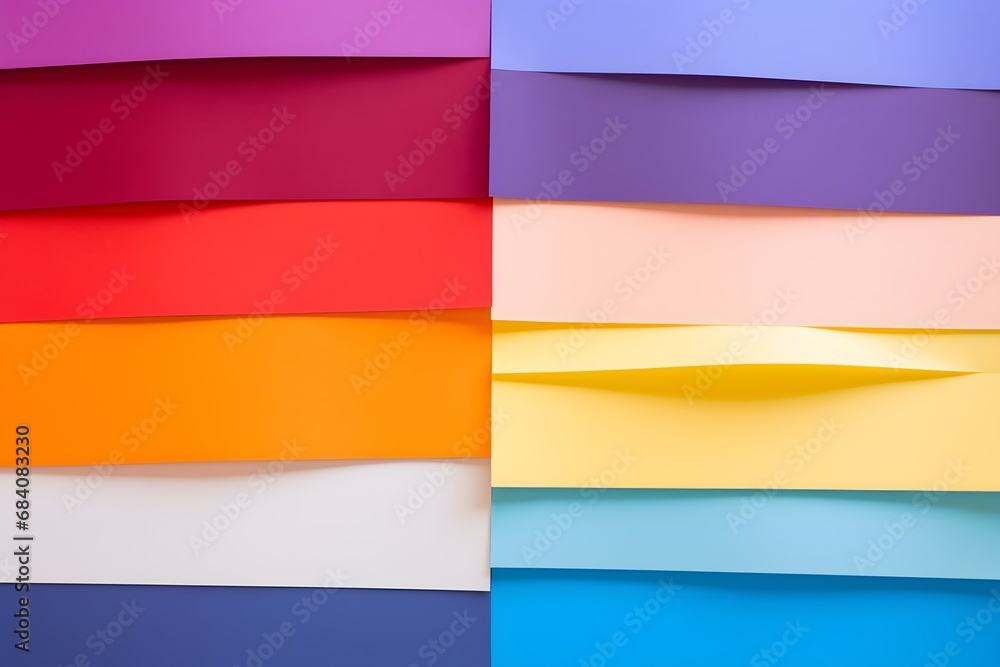 Vibrant Array of Colorful Papers in Close-up Shot on Table for Creative Projects and Design Inspiration Generative AI Vibrant Array of Colorful Papers in Close-up Shot on Table for Creative Projects and Design Inspiration Generative AI