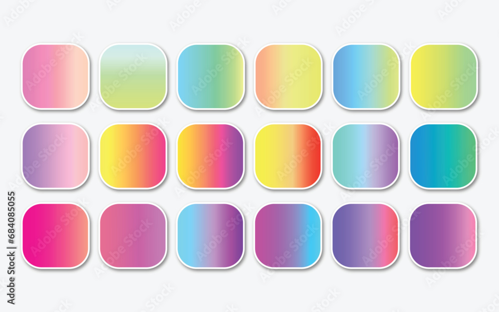 Colors gradient collection palette set