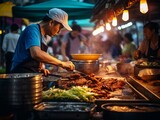 Fresh Asian Street Food Cuisine Market