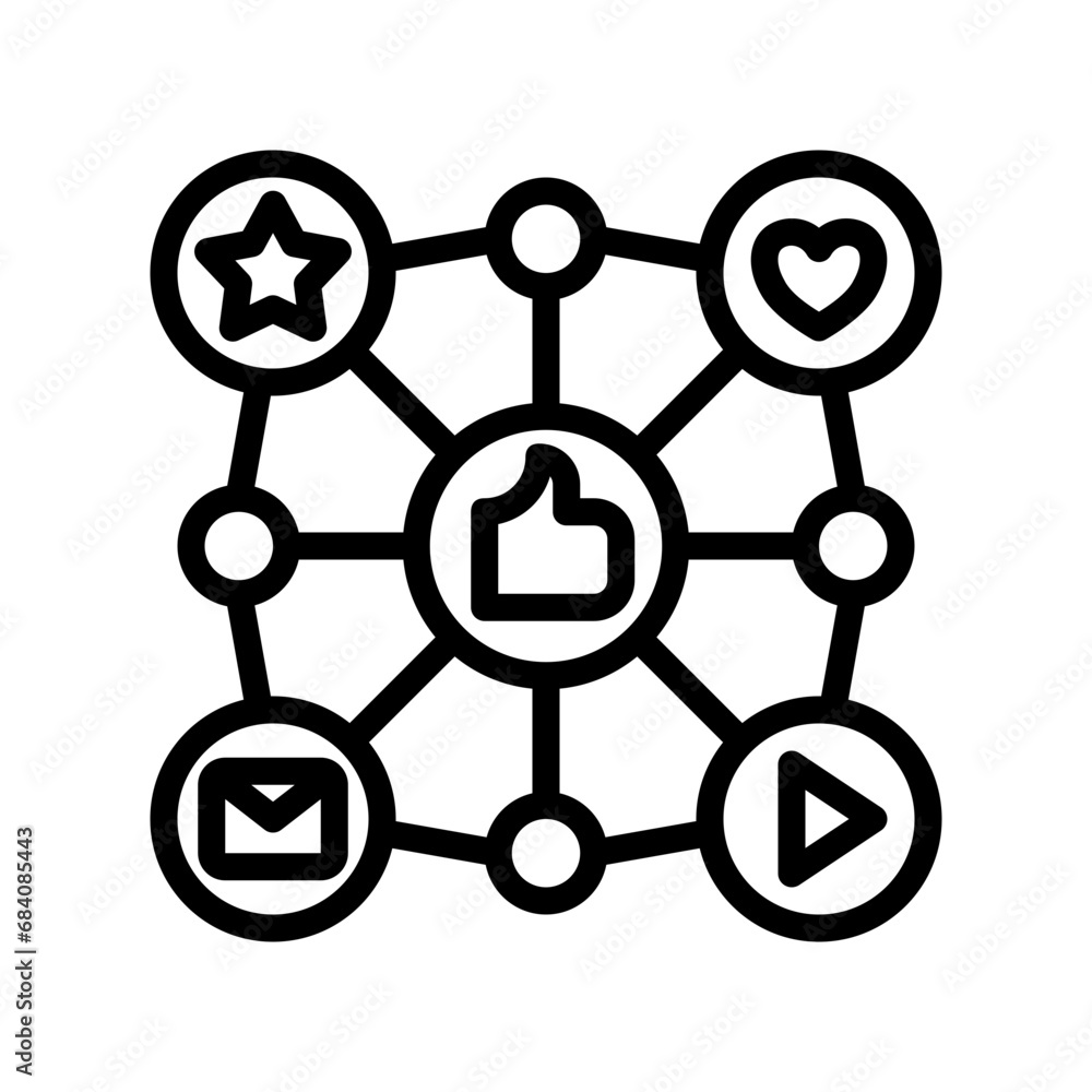 Communication icons in various shapes in flat, line, colored styles. Communication icons in various shapes in flat, line, colored styles.