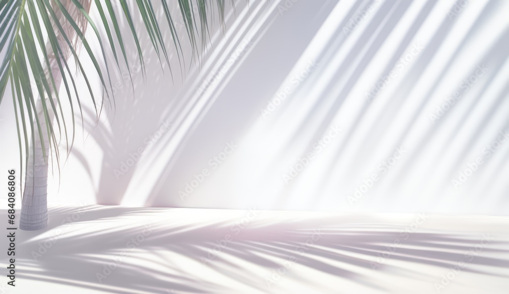 white background with palm plant shadows, in the style of animated gifs, soft tonal shifts, snow scenes white background with palm plant shadows, in the style of animated gifs, soft tonal shifts, snow scenes