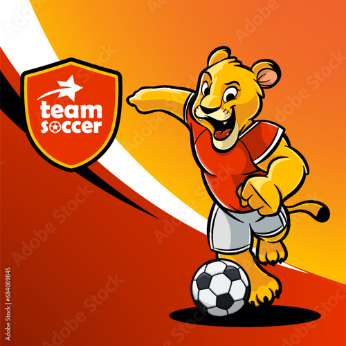 puma mascot soccer graphics for tournament match