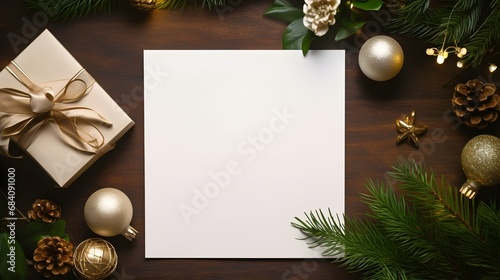 Blank piece of paper for a letter to Santa or New Year's resolutions, to-do plans